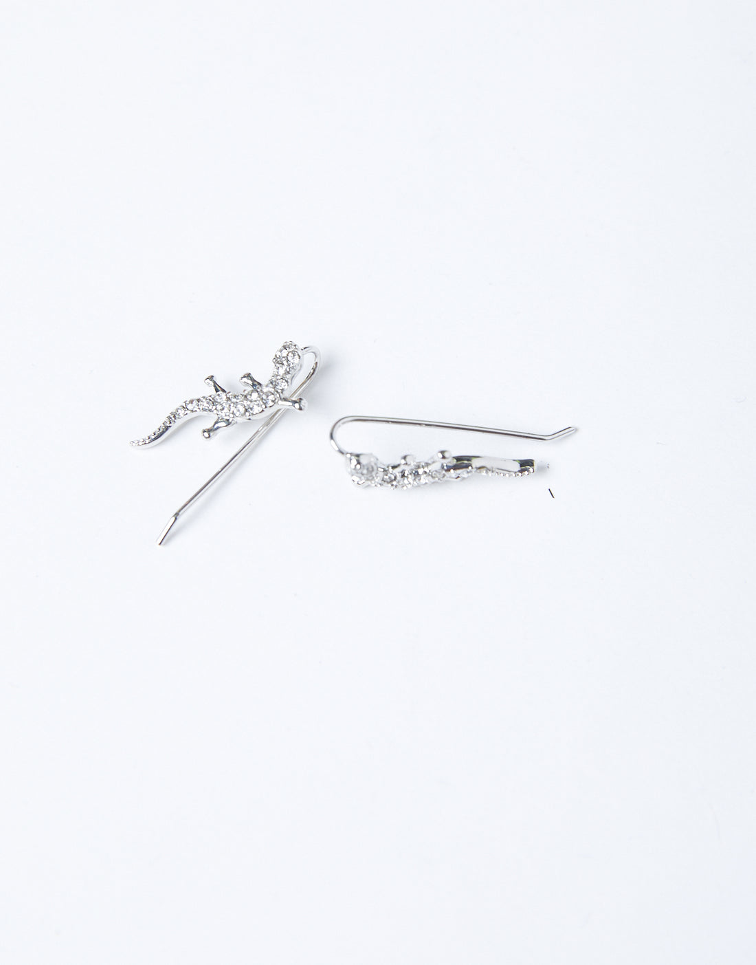 Cold-Blooded Lizard Earrings Jewelry Silver One Size -2020AVE