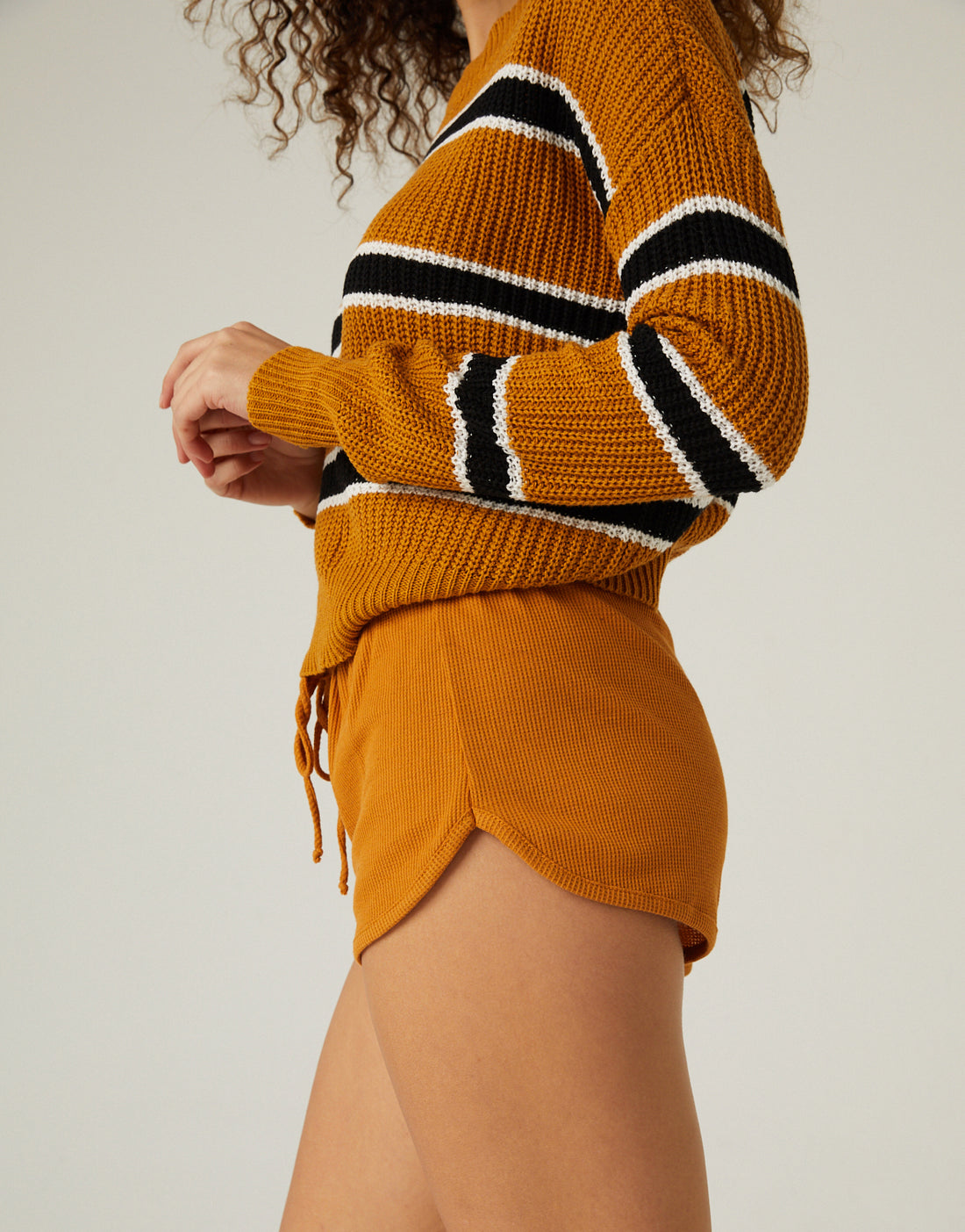 Comfy Waffle Knit Shorts Bottoms -2020AVE
