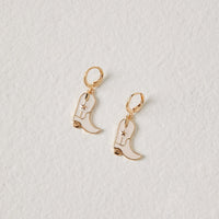 Cowboy Boot Earrings Jewelry White One Size -2020AVE