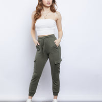 Cozy Girl Joggers Bottoms Olive Small -2020AVE