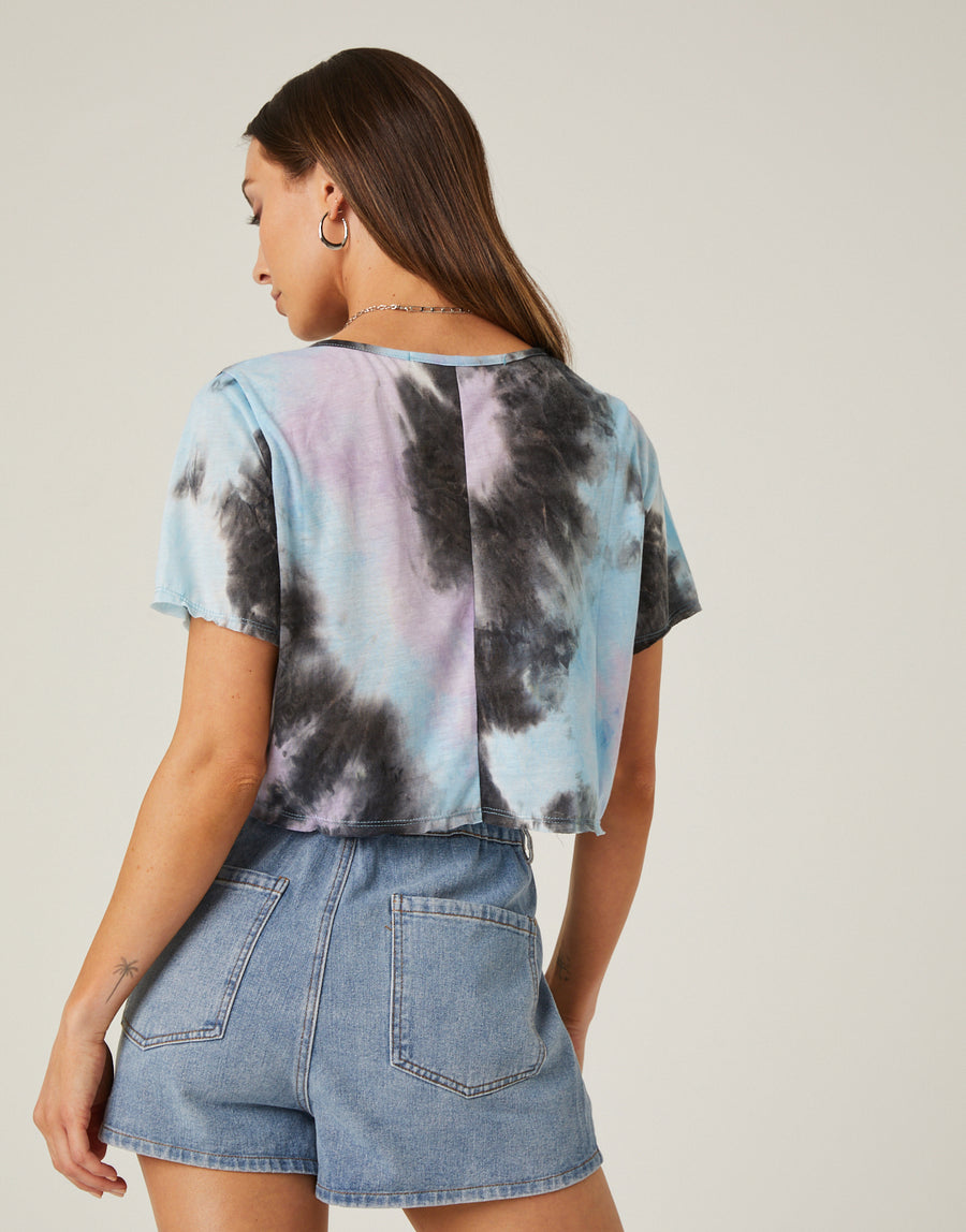 Cropped Tie Dye T-Shirt Tops -2020AVE