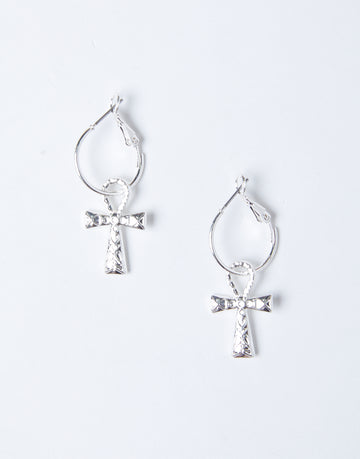 Cross Charm Hoop Earrings Jewelry -2020AVE