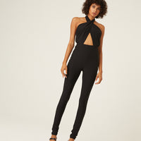 Crossing Halter Jumpsuit Rompers + Jumpsuits Black Small -2020AVE