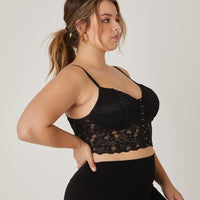 Curve Alexandria Lace Bralette Plus Size Intimates Black 1XL -2020AVE