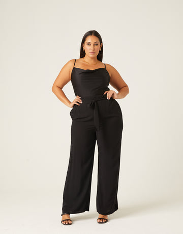 Curve Belted Casual Pants Plus Size Bottoms -2020AVE