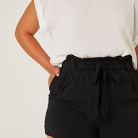 Curve Belted Summer Shorts Plus Size Bottoms -2020AVE