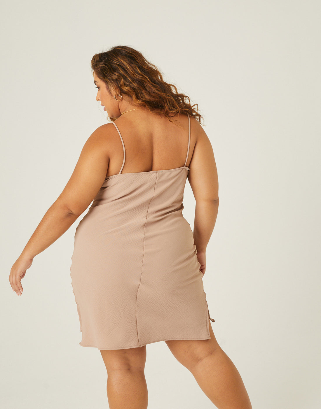 Curve Bias Cut Slip Dress Plus Size Dresses -2020AVE