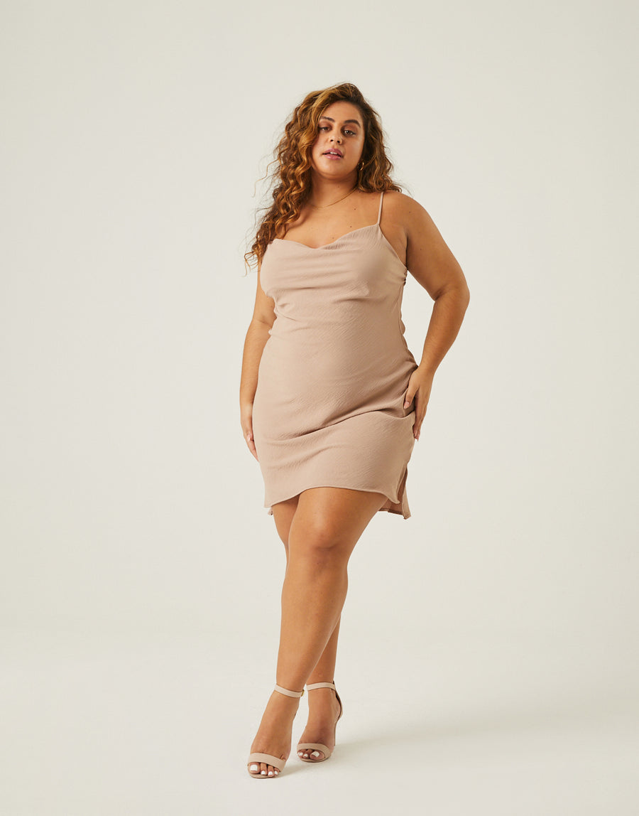 Plus Size Bias Cut Slip Dress 2020AVE Plus Size Bias Cut Slip Dress 2020AVE