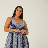 Curve Boho Stripe Maxi Dress Plus Size Dresses -2020AVE