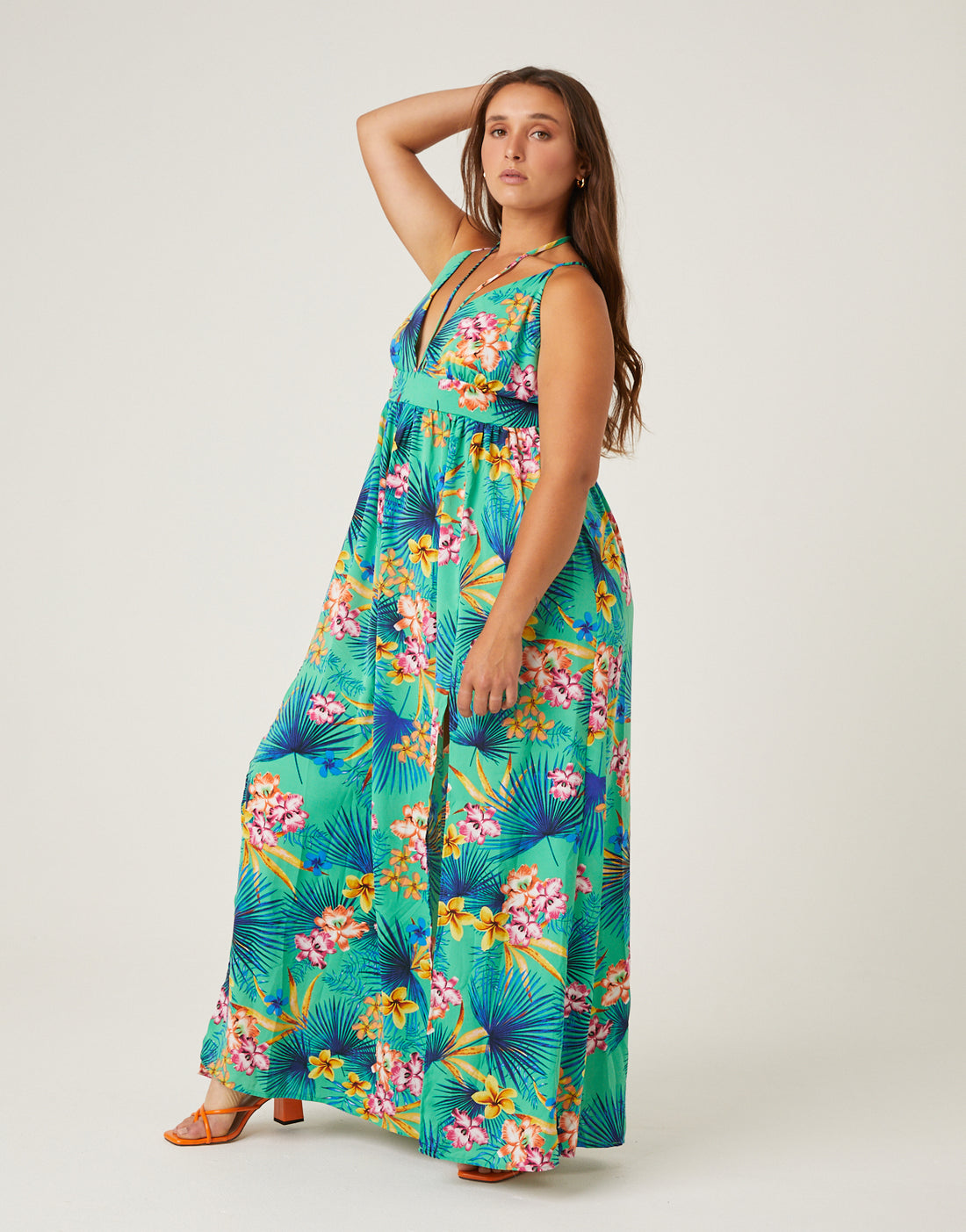 Plus Size Bold Tropical Maxi Dress 2020AVE Plus Size Bold Tropical Maxi Dress 2020AVE
