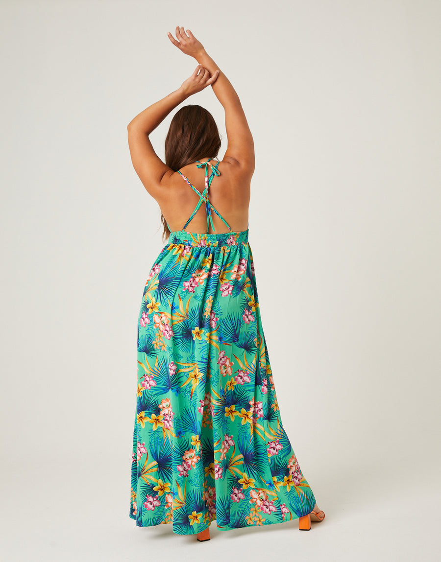 Curve Bold Tropical Maxi Dress Plus Size Dresses -2020AVE