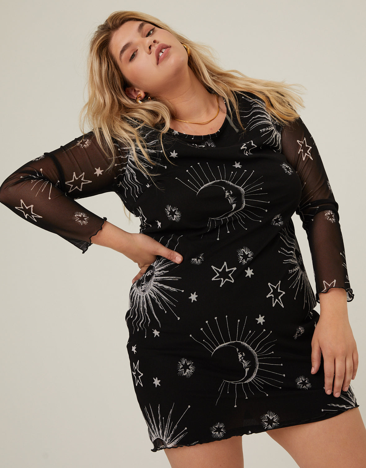 Plus Size Celestial Bodycon Dress – 2020AVE