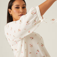 Curve Chiffon Floral Shirt Plus Size Tops -2020AVE