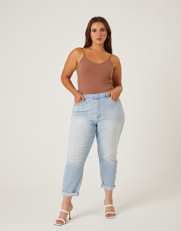 Curve Classic Mom Jeans Plus Size Bottoms -2020AVE