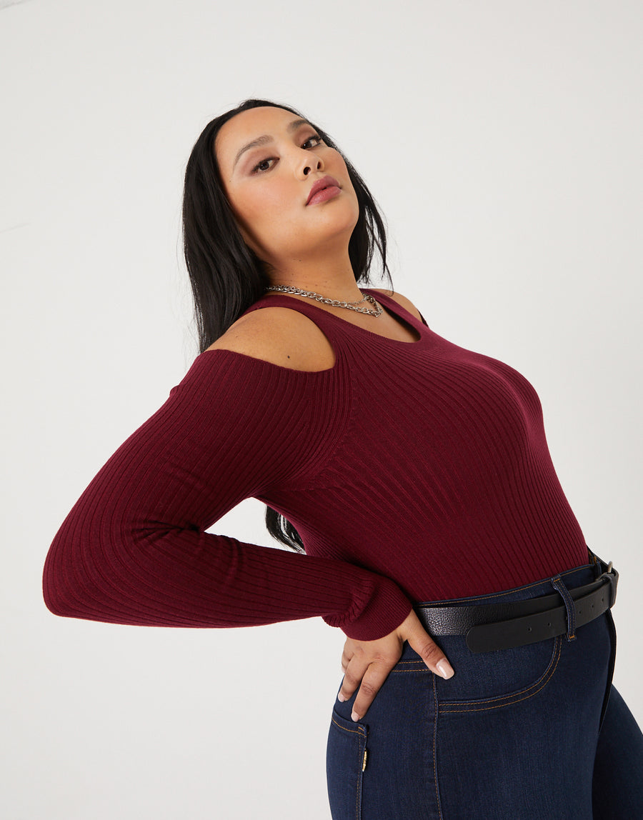 Plus Size Cold Shoulder Top 2020AVE plus-size-cold-shoulder-top-2020ave