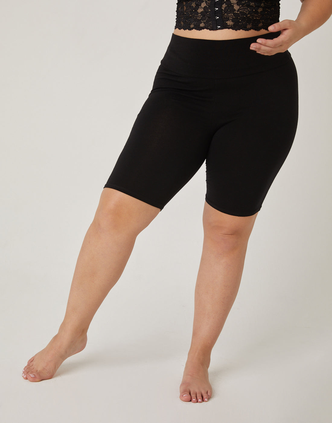 Plus Size Comfort Bike Shorts - Plus Loungewear - Curvy Athleisure