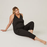 Curve Comfy Knit Jumpsuit Plus Size Rompers + Jumpsuits Black 1XL -2020AVE