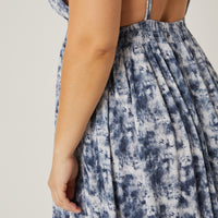 Curve Crepe Tie Dye Maxi Dress Plus Size Dresses -2020AVE