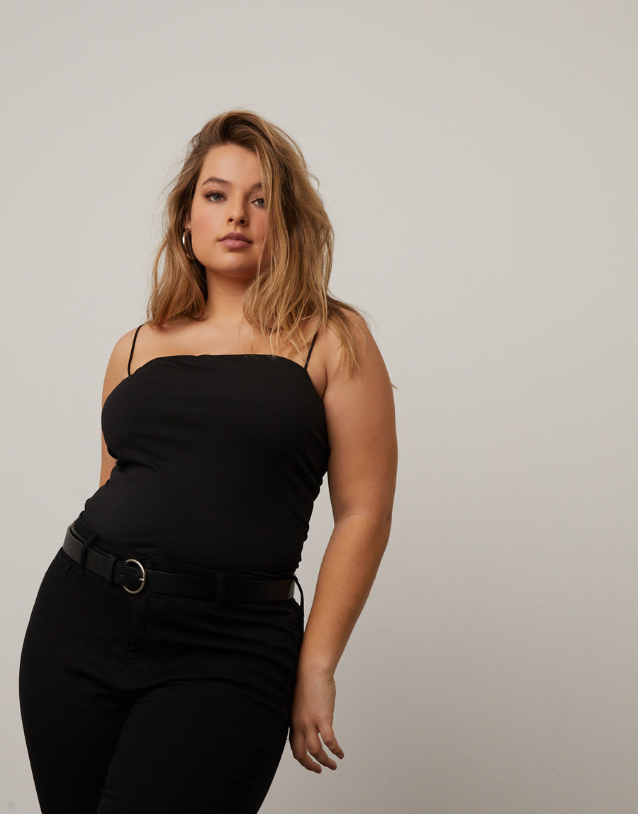 Curve Cropped Tank Top Plus Size Tops -2020AVE
