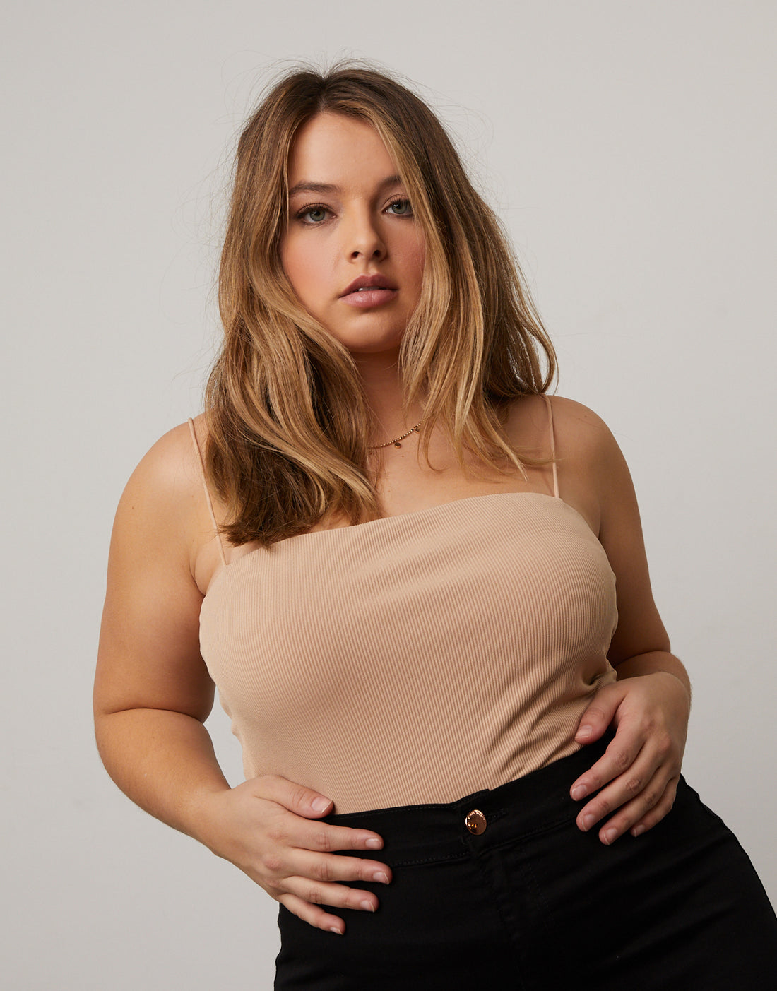 Curve Cropped Tank Top Plus Size Tops -2020AVE