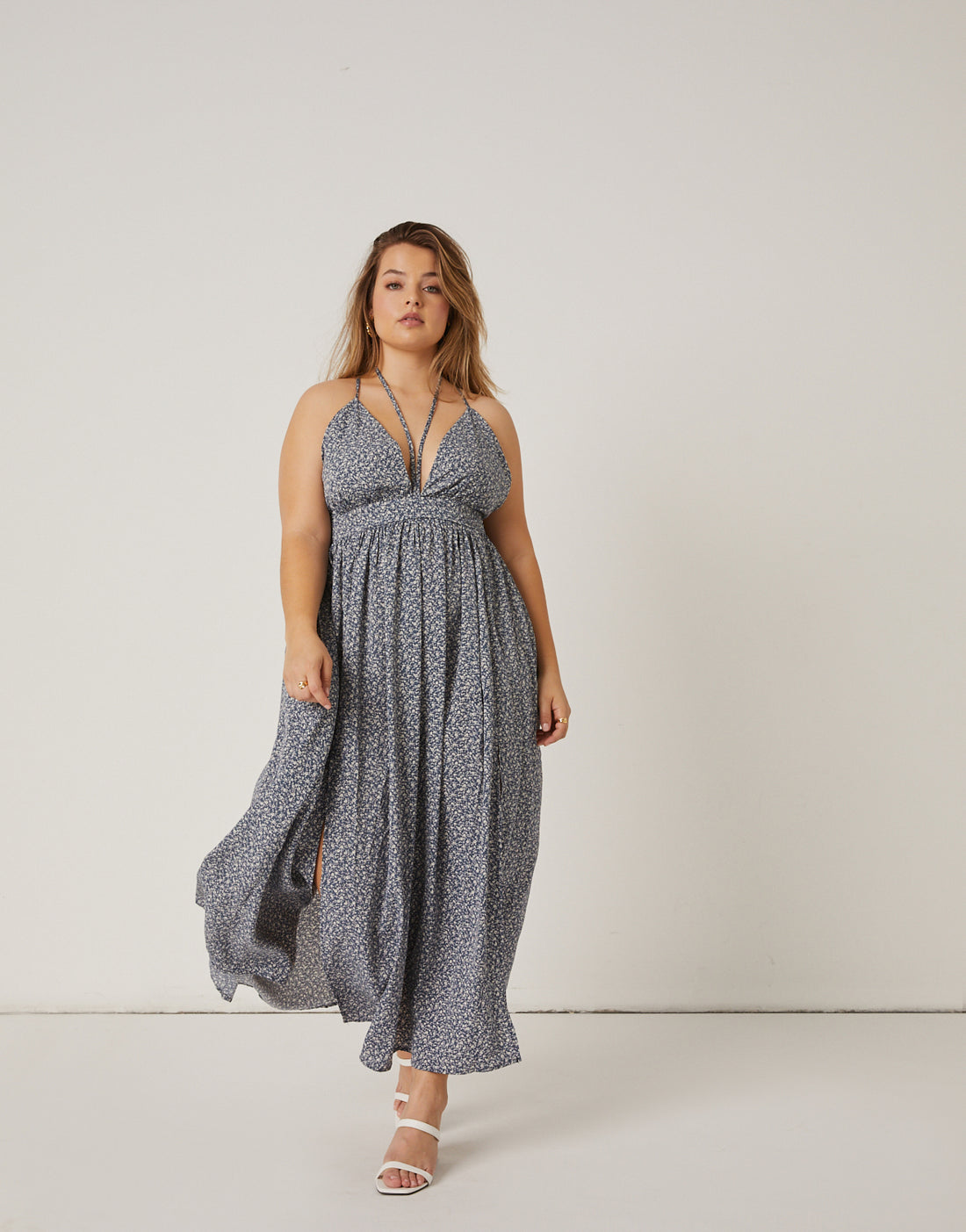 Plus Size Springtime Double Slit Maxi Dress 2020AVE Plus Size Springtime Double Slit Maxi Dress 2020AVE