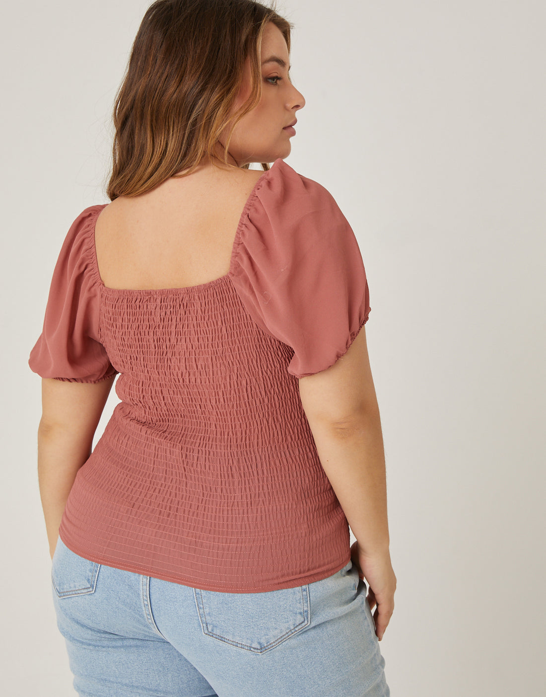 Curve Double Ruched Chiffon Top Plus Size Tops -2020AVE
