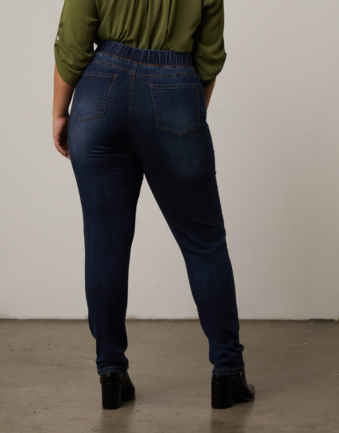 Men's Plus Size Elastic Waist Wide Leg Jeans main image 0