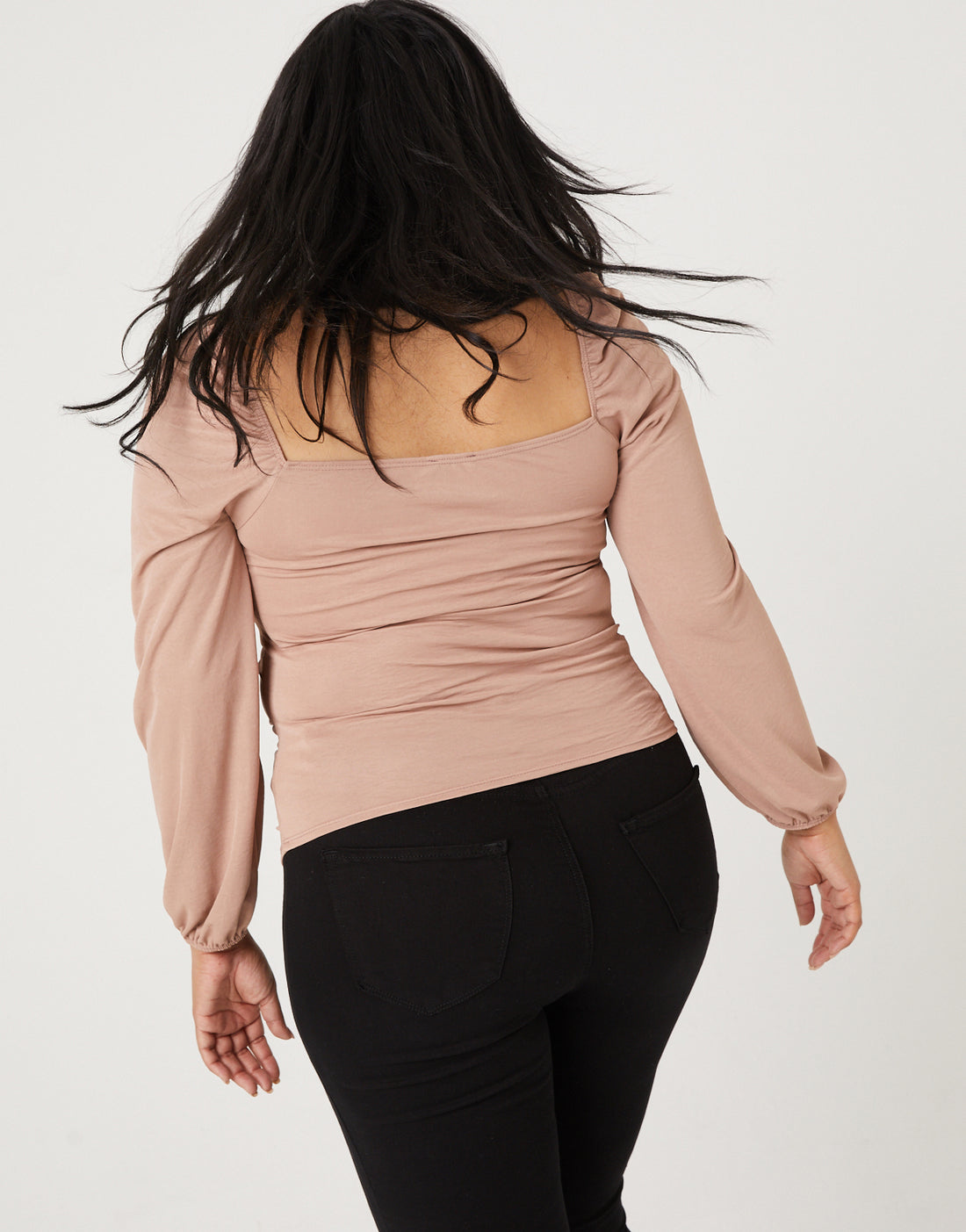 Curve Double Ruched Top Plus Size Tops -2020AVE