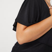Curve Layered Ruffle Top Plus Size Tops -2020AVE