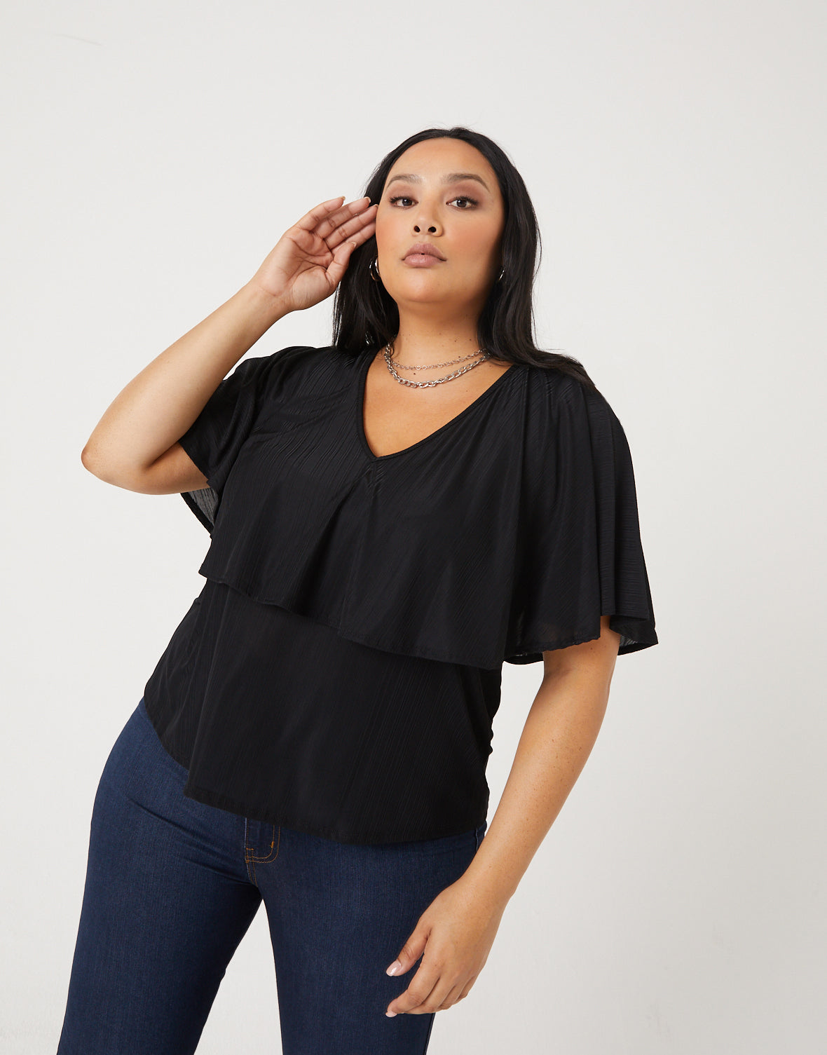 Plus Size Layered Ruffle Top – 2020AVE