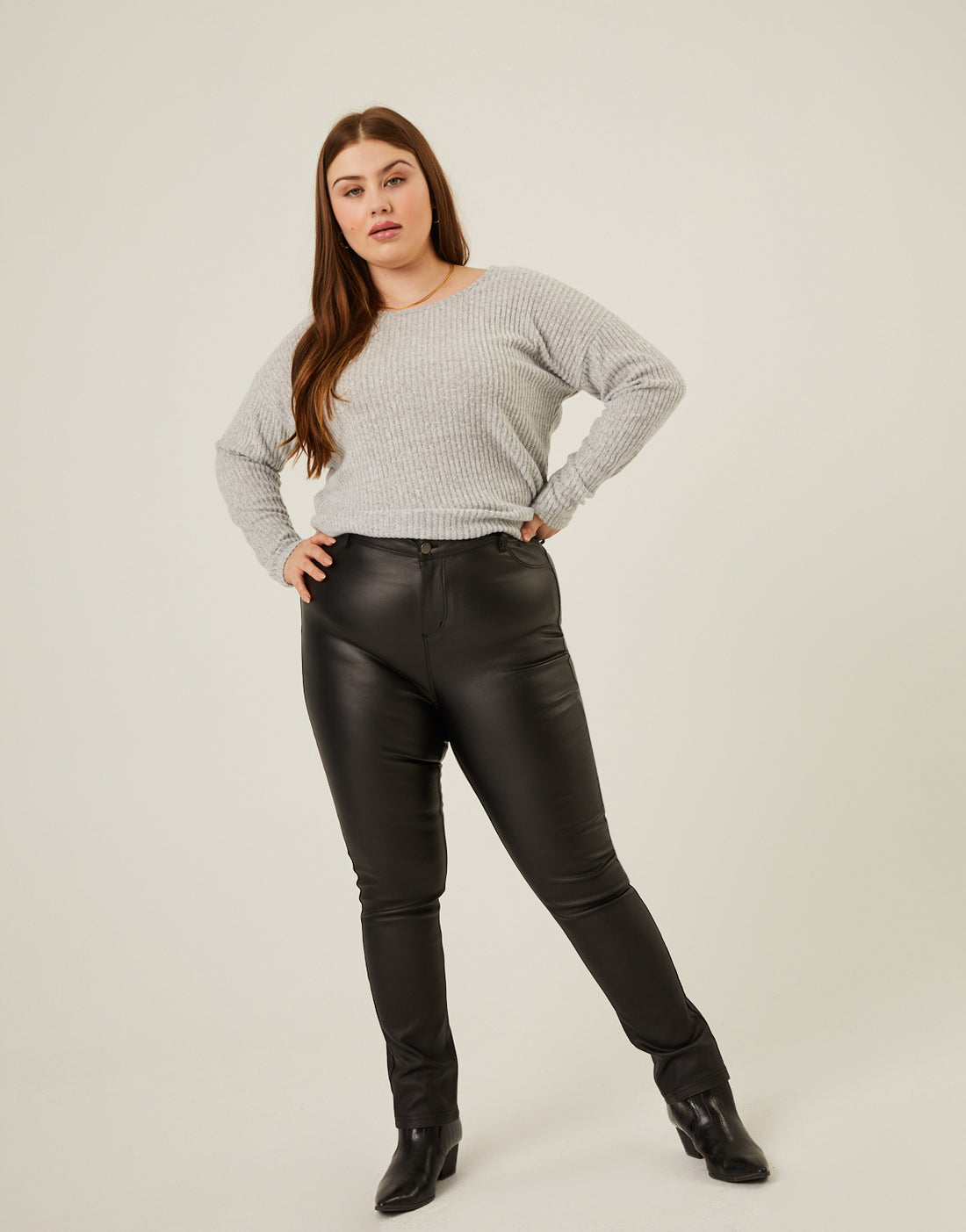 Plus Faux Leather Pants – 2020AVE