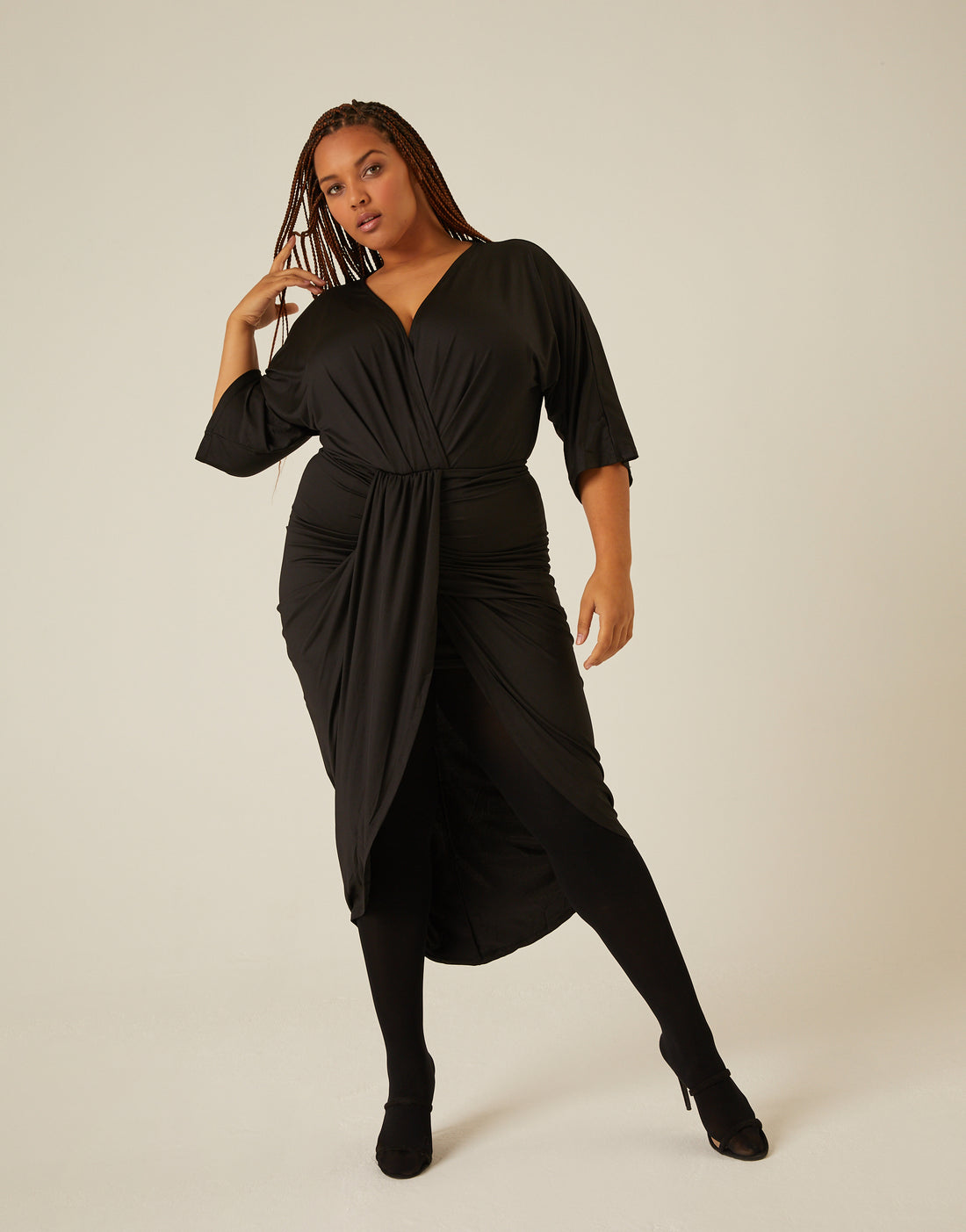 Curve Fleece Lined Tights Plus Size Intimates Black Plus Size One Size -2020AVE