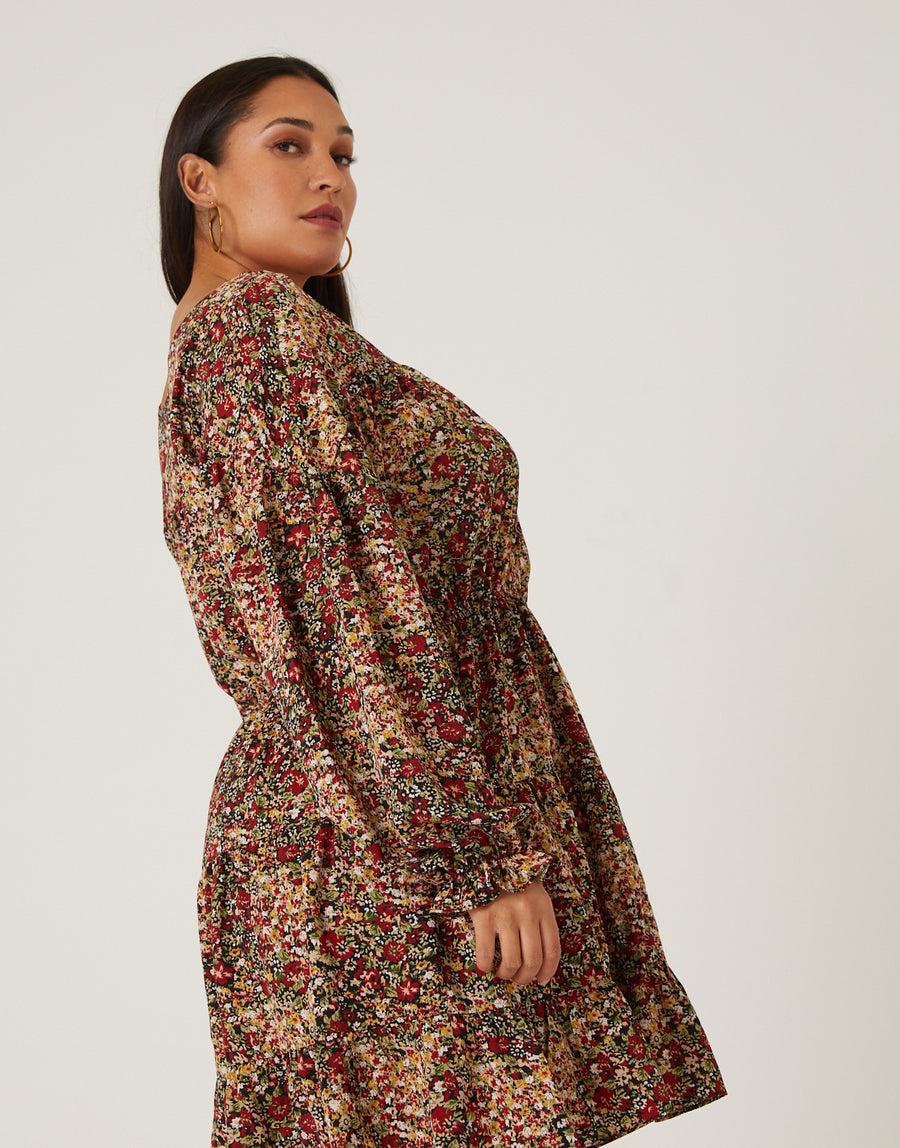 Plus Size Floral Skater Dress – 2020AVE Plus Size Floral Skater Dress – 2020AVE