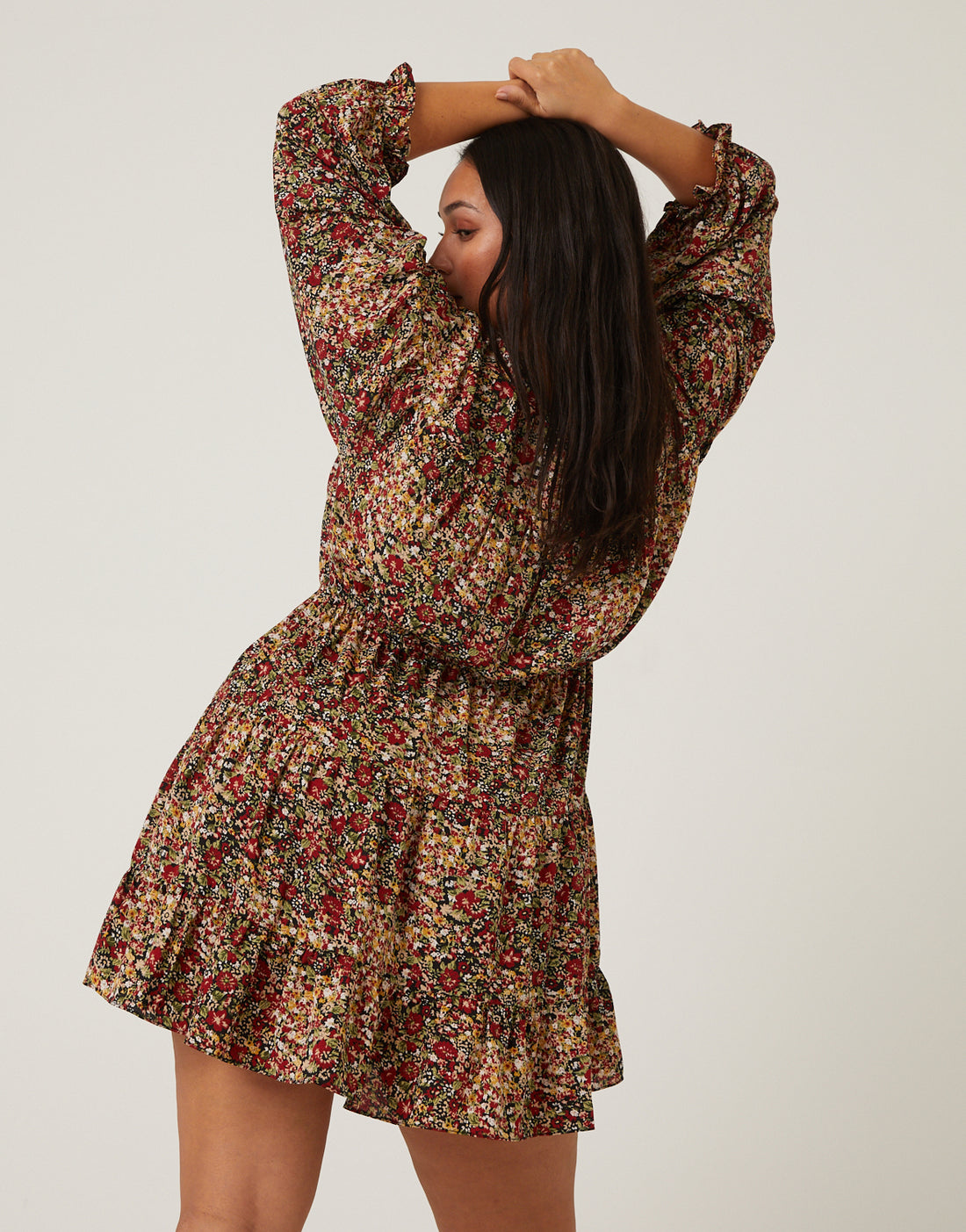 Plus Size Floral Skater Dress