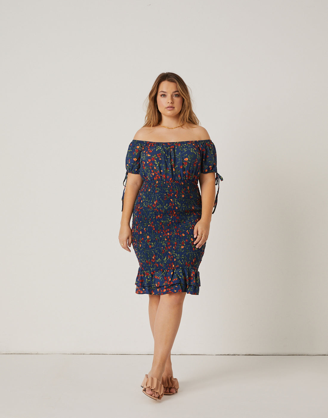 Curve Floral Summer Mini Dress Plus Size Dresses -2020AVE