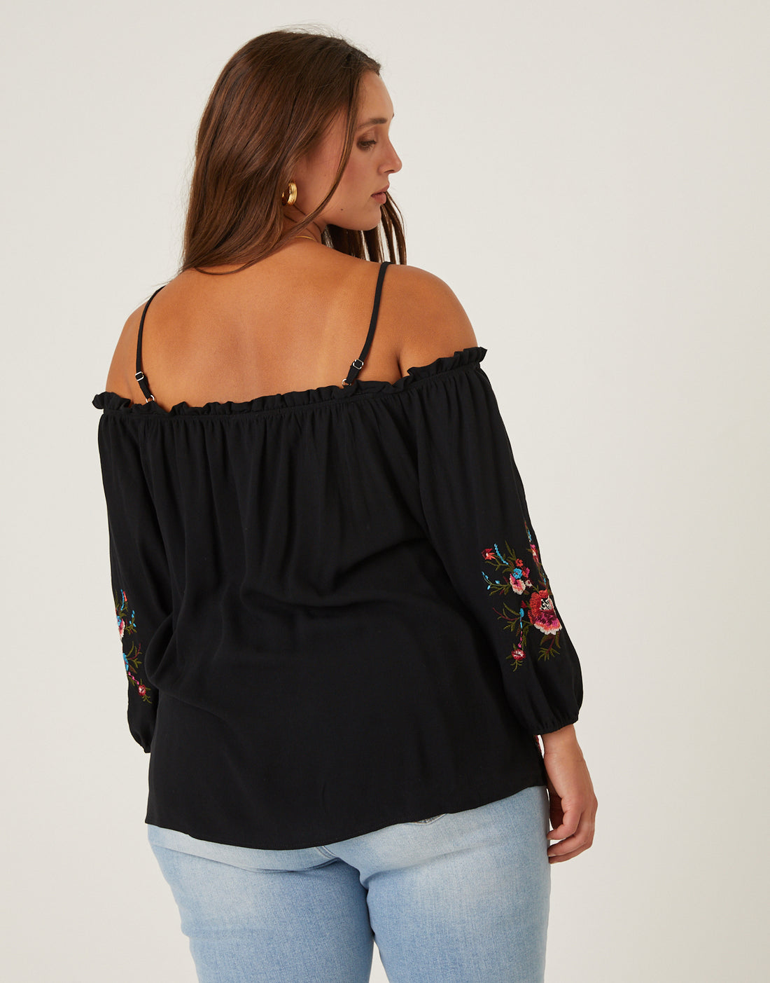 Curve Friday Afternoon Embroidered Blouse Plus Size Tops -2020AVE