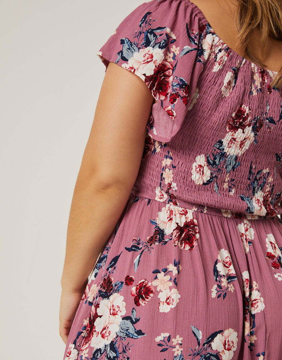 Curve Gauzy Floral Sundress Plus Size Dresses -2020AVE