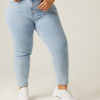 Curve High Rise Mom Jeans Plus Size Bottoms -2020AVE