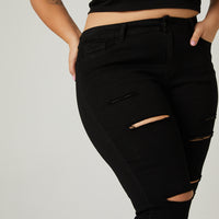 Curve High Rise Skinny Jeans Plus Size Bottoms -2020AVE