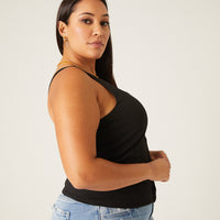 Curve Hook Front Tank Plus Size Tops -2020AVE