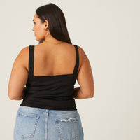 Curve Hook Front Tank Plus Size Tops -2020AVE