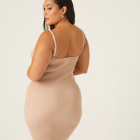 Curve Lace Up Tank Dress Plus Size Dresses -2020AVE