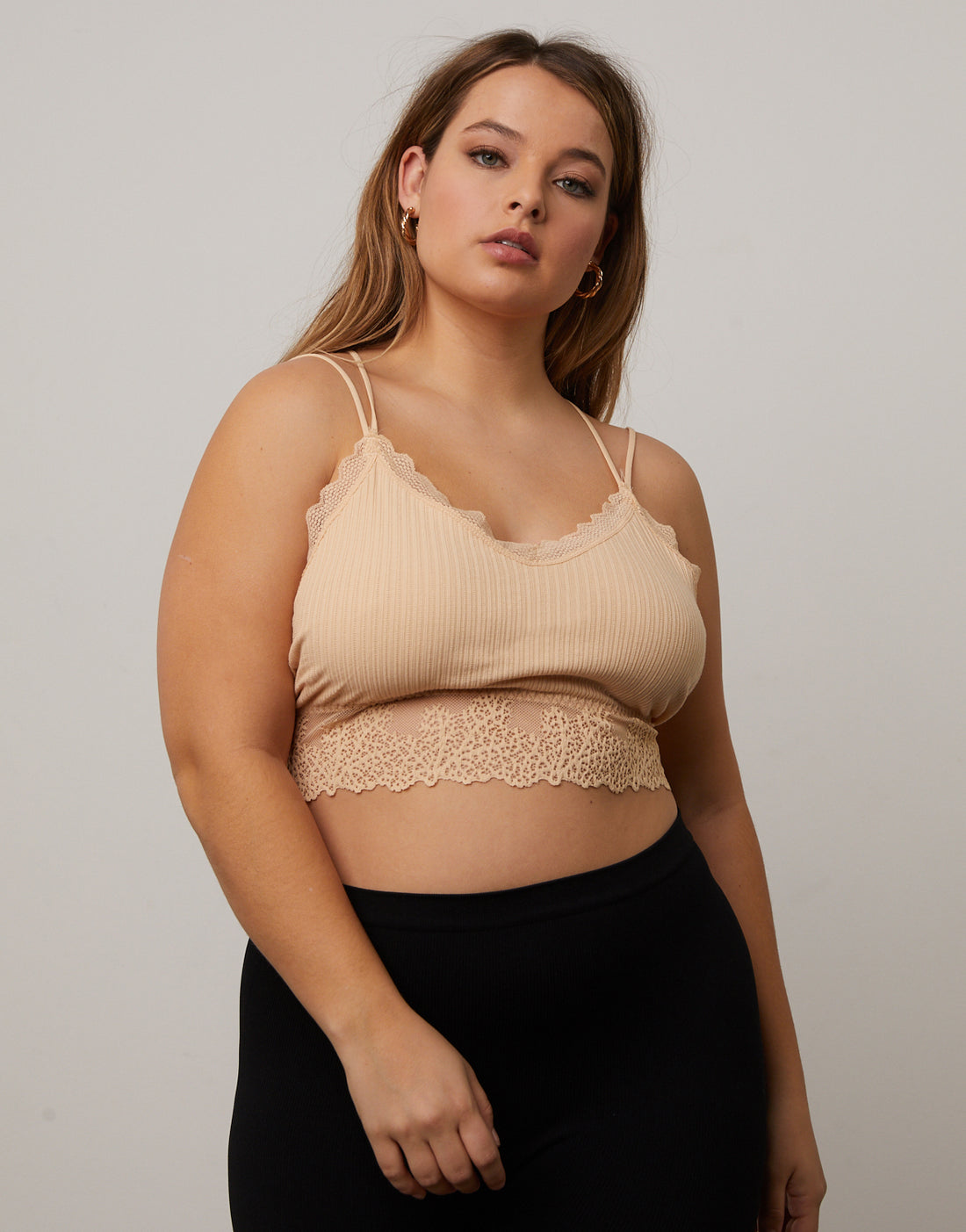 Plus Size Scalloped Lace Padded Bralette – 2020AVE