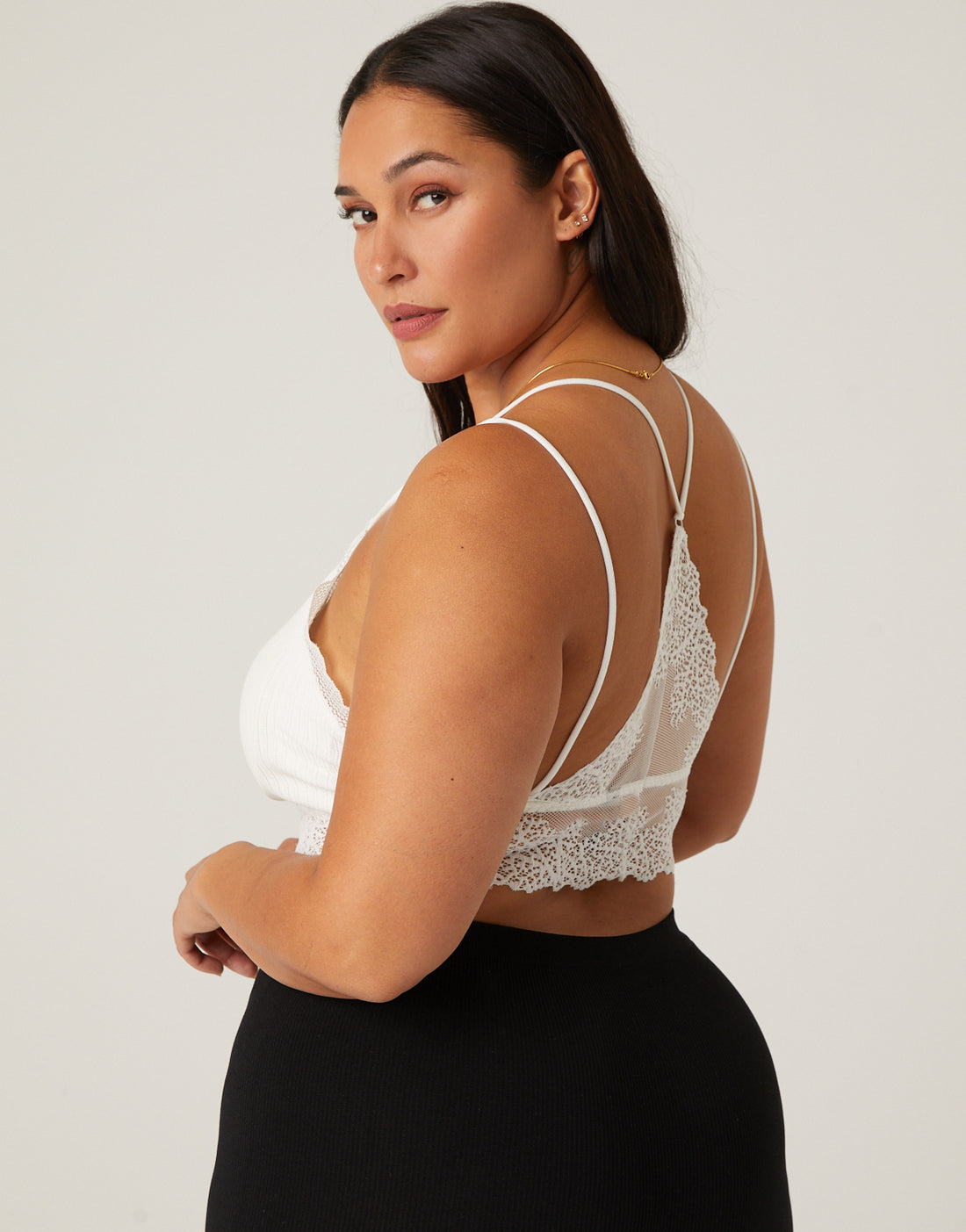 Curve Lacy Padded Bralette Plus Size Intimates -2020AVE