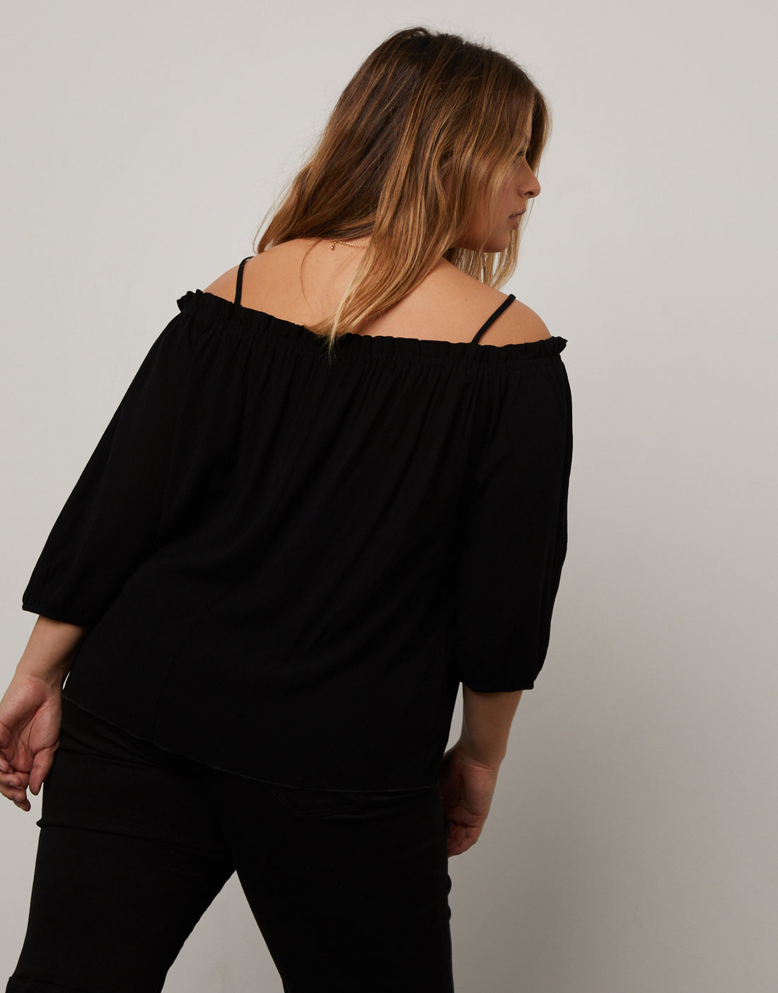 Plus Size Off the Shoulder Top - Main Image
