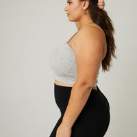 Curve Padded Spagetti Strap Camisole Plus Size Tops -2020AVE