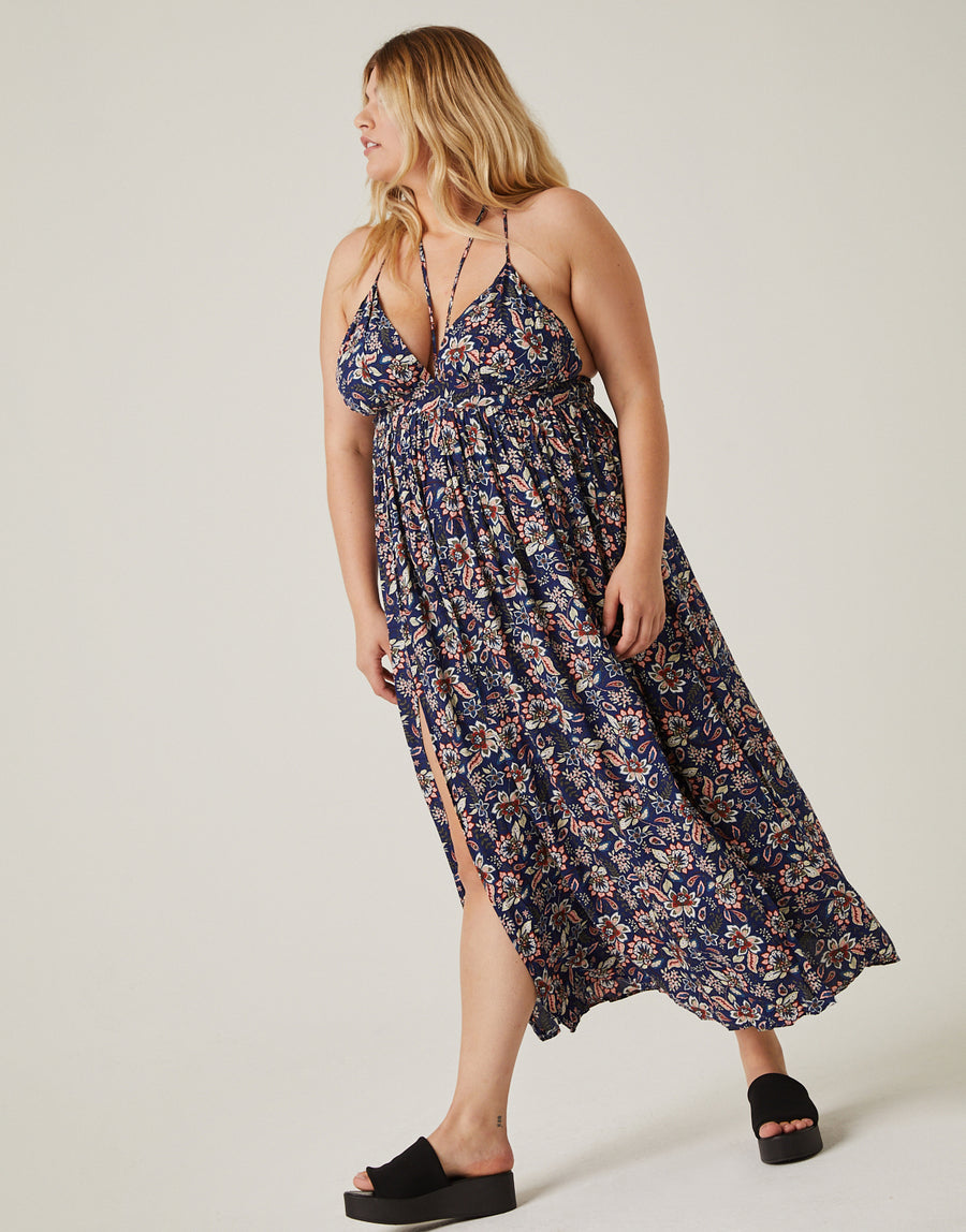 Plus Size Paisley Floral Tank Maxi Dress 2020AVE Plus Size Paisley Floral Tank Maxi Dress 2020AVE