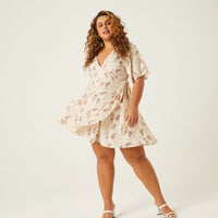 Curve Paisley Print Wrap Dress Plus Size Dresses -2020AVE