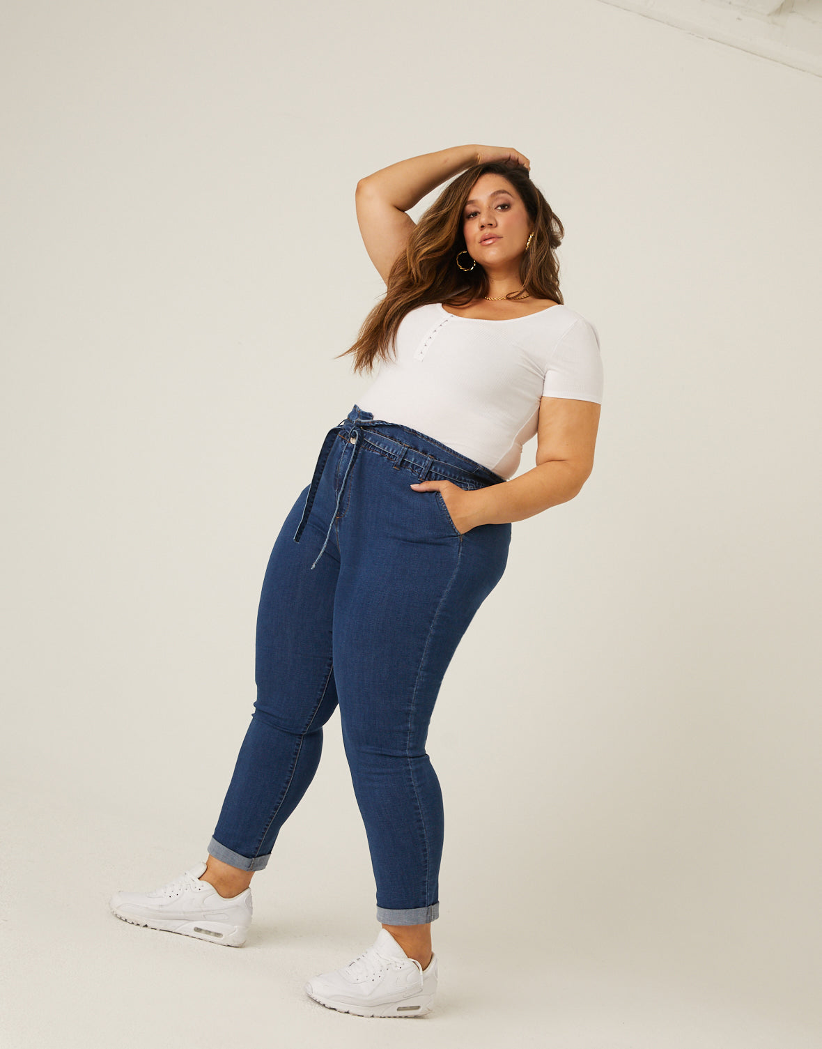 Plus Size Paper Bag Jeans 2020AVE