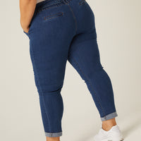 Curve Paper Bag Jeans Plus Size Bottoms -2020AVE